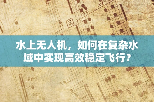 水上无人机，如何在复杂水域中实现高效稳定飞行？