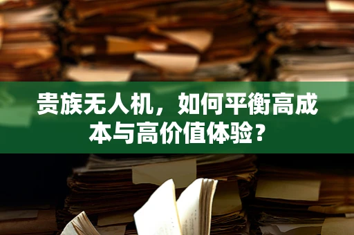 贵族无人机，如何平衡高成本与高价值体验？