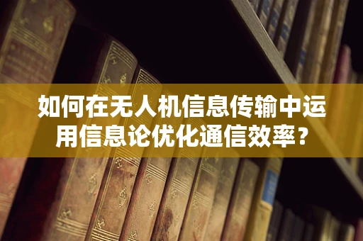 如何在无人机信息传输中运用信息论优化通信效率？