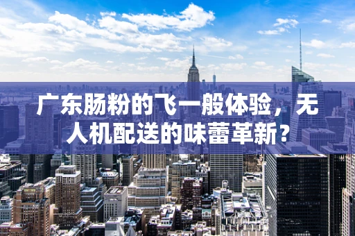 广东肠粉的飞一般体验，无人机配送的味蕾革新？