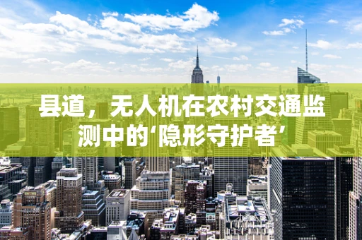 县道，无人机在农村交通监测中的‘隐形守护者’
