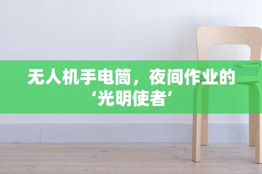 无人机手电筒，夜间作业的‘光明使者’