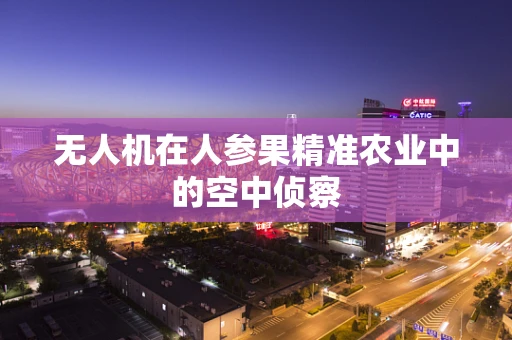 无人机在人参果精准农业中的空中侦察
