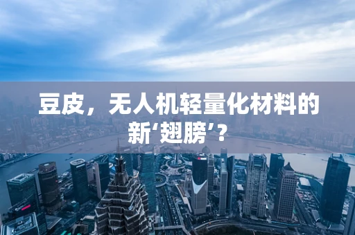 豆皮，无人机轻量化材料的新‘翅膀’？