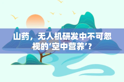 山药，无人机研发中不可忽视的‘空中营养’？
