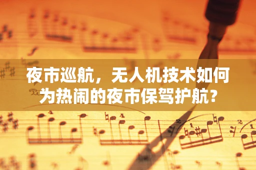 夜市巡航，无人机技术如何为热闹的夜市保驾护航？