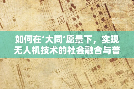 如何在‘大同’愿景下，实现无人机技术的社会融合与普惠？