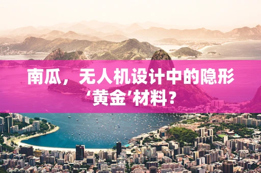 南瓜，无人机设计中的隐形‘黄金’材料？