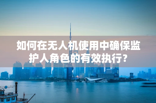 如何在无人机使用中确保监护人角色的有效执行？