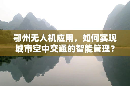 鄂州无人机应用，如何实现城市空中交通的智能管理？
