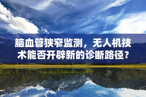 脑血管狭窄监测，无人机技术能否开辟新的诊断路径？