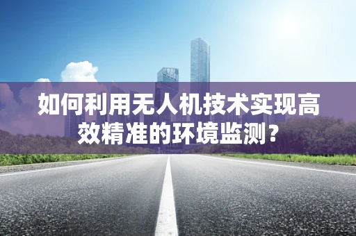如何利用无人机技术实现高效精准的环境监测？