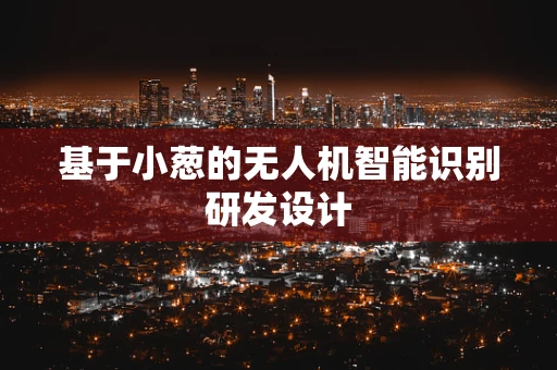 基于小葱的无人机智能识别研发设计