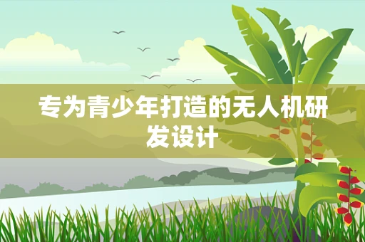 专为青少年打造的无人机研发设计