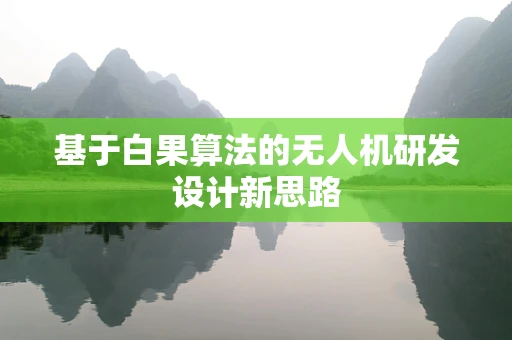 基于白果算法的无人机研发设计新思路