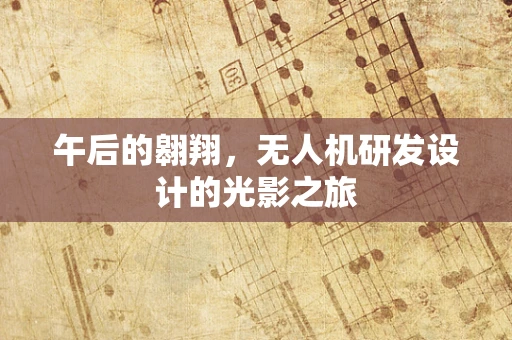 午后的翱翔，无人机研发设计的光影之旅