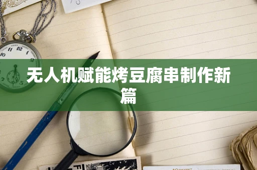 无人机赋能烤豆腐串制作新篇