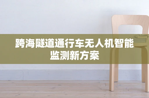 跨海隧道通行车无人机智能监测新方案
