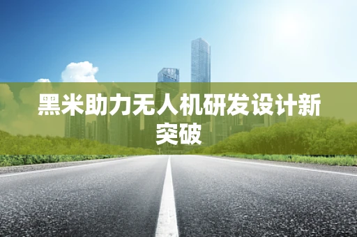 黑米助力无人机研发设计新突破