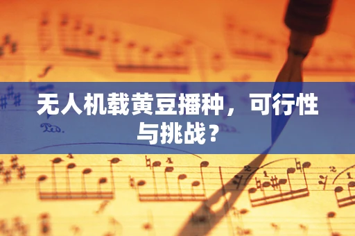 无人机载黄豆播种，可行性与挑战？