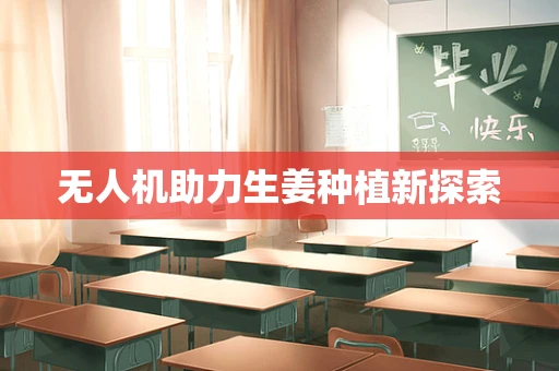 无人机助力生姜种植新探索