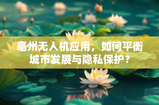 亳州无人机应用，如何平衡城市发展与隐私保护？